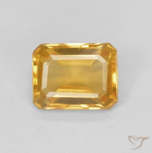 1.41ct Natürlicher Golden Citrin, Smaragdschliff, VVS-VS