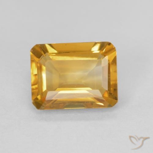 1.42ct Natürlicher Golden Citrin, Smaragdschliff, VVS-VS