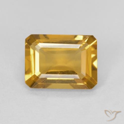 1.41ct Natürlicher Golden Citrin, Smaragdschliff, VVS-VS