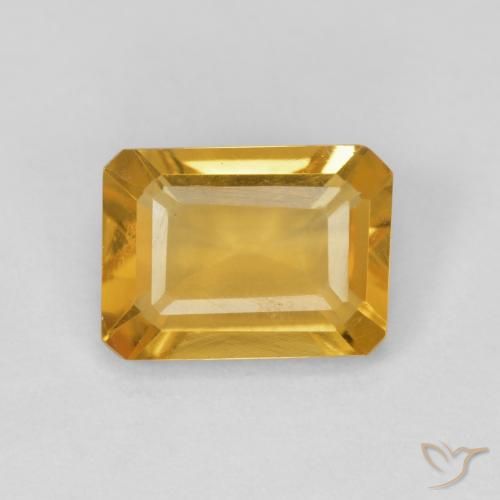 1.25ct Natürlicher Golden Citrin, Smaragdschliff, VVS-VS