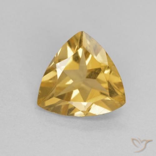 0.96ct Natürlicher Golden Citrin, Trillion, VVS-VS