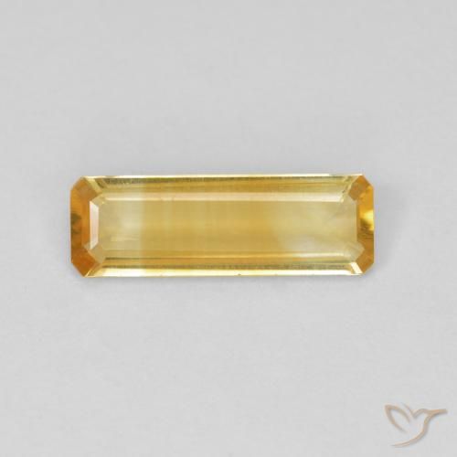 0.98ct Natürlicher Golden Citrin, Smaragdschliff, VVS-VS