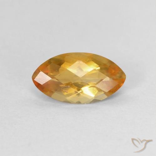 0.87ct Natürlicher Medium Light-Golden Citrin, Marquise, VVS-VS, Photo A