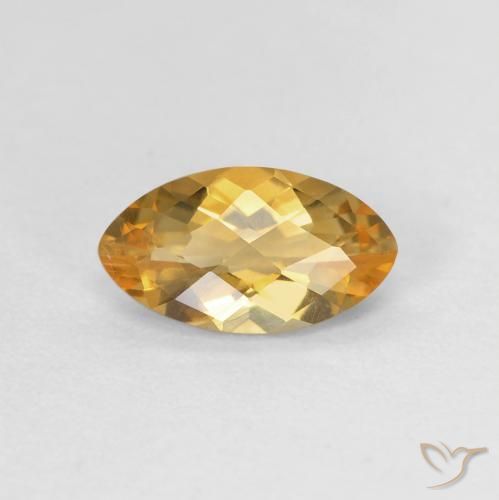 0.89ct Natürlicher gold-orange Citrin, Marquise, VVS-VS