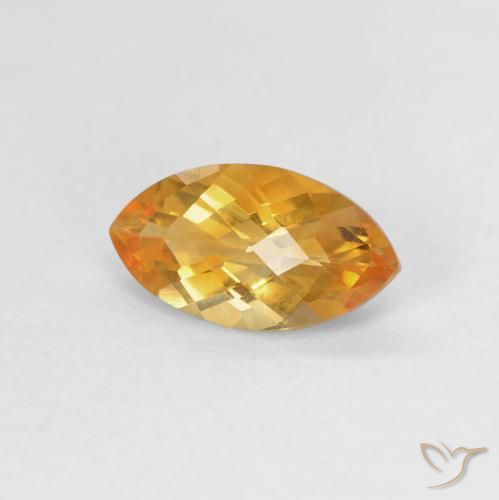 0.87ct Natürlicher Tiefes Orange-Gold Citrin, Marquise, VVS-VS