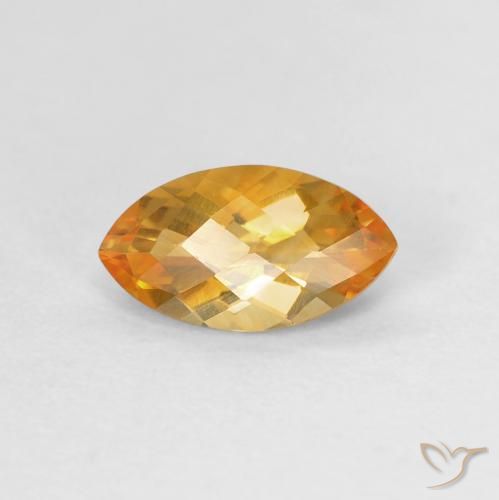 9,17 ctw natürlicher Tiefes Orange-Gold Citrin, Marquise, VVS-VS
