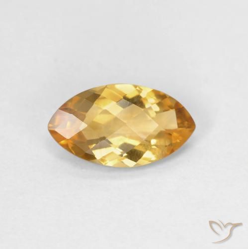 0.78ct Natürlicher Medium Light-Golden Citrin, Marquise, VVS-VS