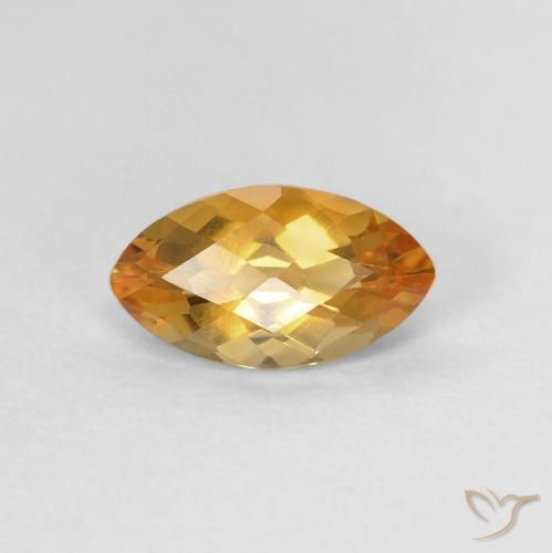 0.92ct Natürlicher Tiefes Orange-Gold Citrin, Marquise, VVS-VS