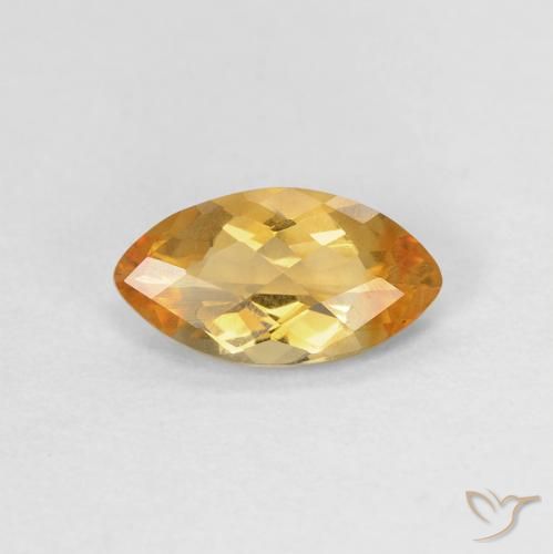 0.74ct Natürlicher gold-orange Citrin, Marquise, VVS-VS