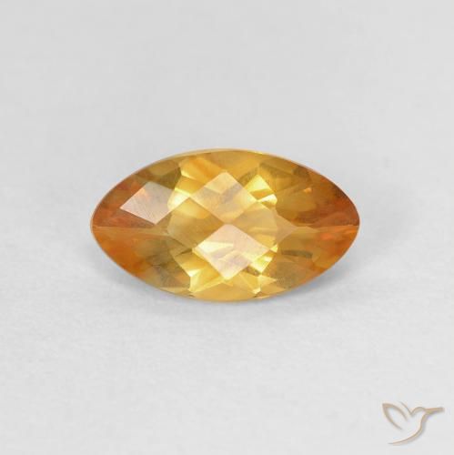 0.87ct Natürlicher Dunkelorange-Gold Citrin, Marquise, VVS-VS