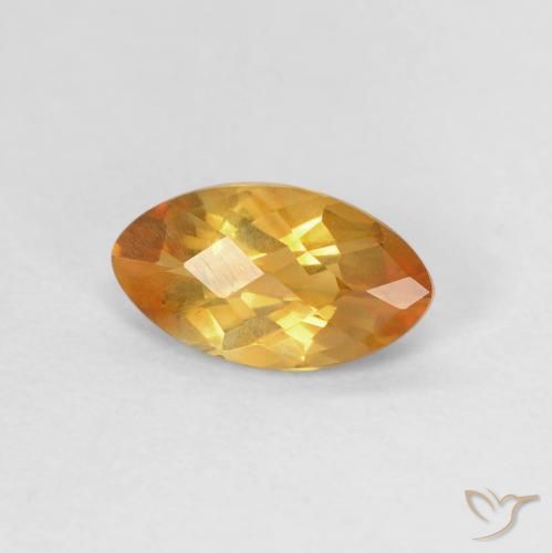9,17 ctw natürlicher Dunkelorange-Gold Citrin, Marquise, VVS-VS