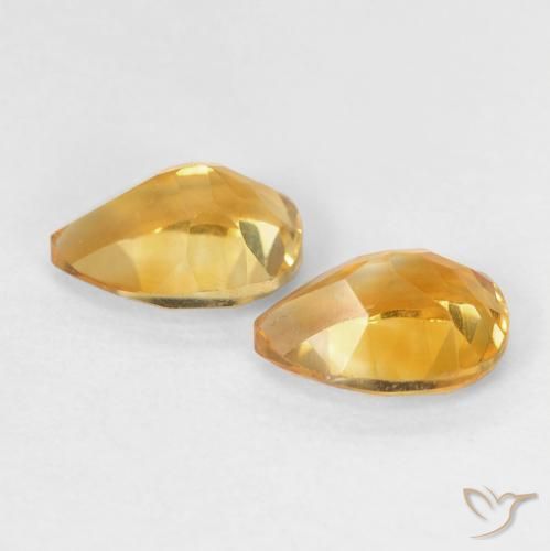 1.46 ct natürliche Orange-Gold Citrin-Edelsteine, Birnenform, VVS-VS