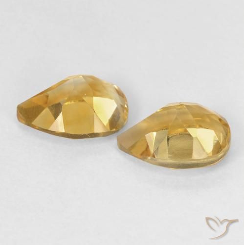 1.40 ct natürliche Orange-Gold Citrin-Edelsteine, Birnenform, VVS-VS