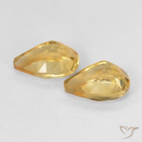1.44 ct natürliche Orange-Gold Citrin-Edelsteine, Birnenform, VVS-VS