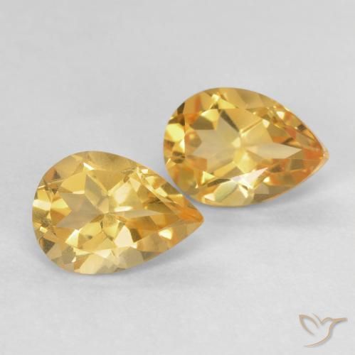 1.41 ct natürliche Golden Citrin-Edelsteine, Birnenform, VVS-VS