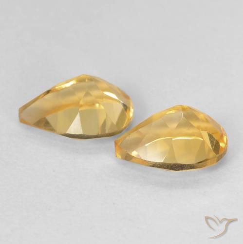 1.41 ct natürliche Golden Citrin-Edelsteine, Birnenform, VVS-VS