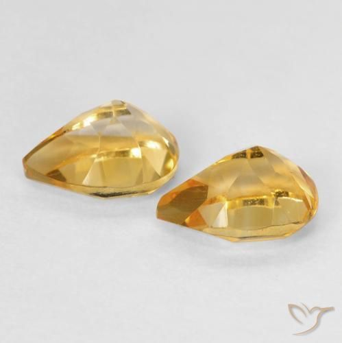 1.55 ct natürliche Orange-Gold Citrin-Edelsteine, Birnenform, VVS-VS