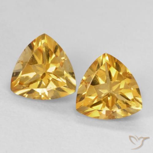 1.49ctw Natürlicher Golden Citrin, Trillion, VVS-VS