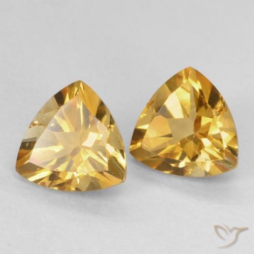 1.49 ct natürliche Golden Citrin-Edelsteine, Trillion, VVS-VS