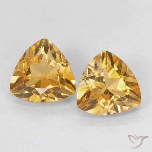 1.45ctw Natürlicher Golden Citrin, Trillion, VVS