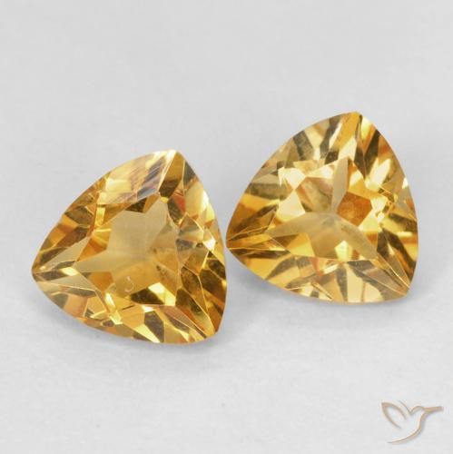 1.45 ct natürliche Golden Citrin-Edelsteine, Trillion, VVS