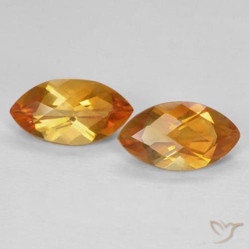 1.77ctw Natürlicher Dunkelorange-Gold Citrin, Marquise, VS