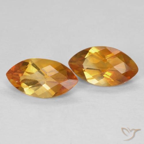 1.77 ct natürliche Dunkelorange-Gold Citrin-Edelsteine, Marquise, VS