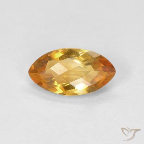 0.85ct Natürlicher Tiefes Orange-Gold Citrin, Marquise, VS