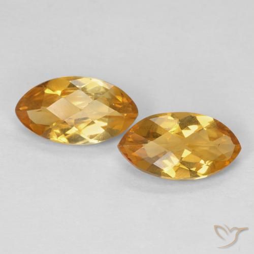 1.65ctw Natürlicher Orange-Gold Citrin, Marquise, VS