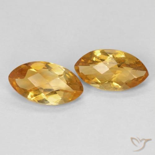1.65 ct natürliche Orange-Gold Citrin-Edelsteine, Marquise, VS