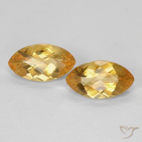 1.80ctw Natürlicher Medium Light Orange-Gold Citrin, Marquise, VS