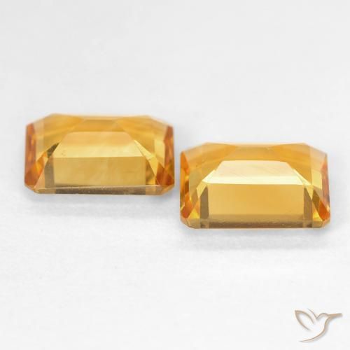 2.66 ct natürliche Medium Light Orange-Gold Citrin-Edelsteine, Oktagonschliff, VVS
