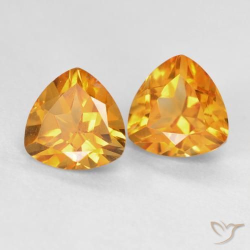 1.68 ct natürliche Medium Light Orange-Gold Citrin-Edelsteine, Trillion, VVS-VS