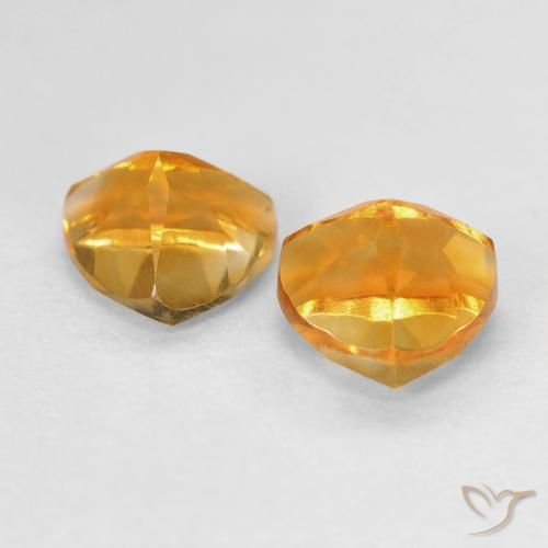 1.68 ct natürliche Medium Light Orange-Gold Citrin-Edelsteine, Trillion, VVS-VS