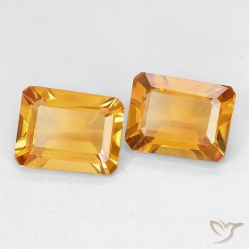 2.57 ct natürliche Mittelorange Citrin-Edelsteine, Oktagonschliff, VVS-VS