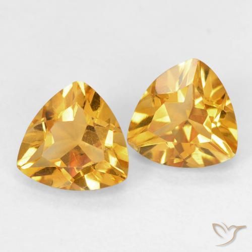 1.37 ct natürliche Mittelorange Citrin-Edelsteine, Trillion, VS