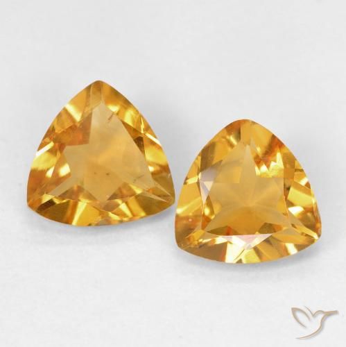 1.14ctw Natürlicher Mittelorange Citrin, Trillion, VS