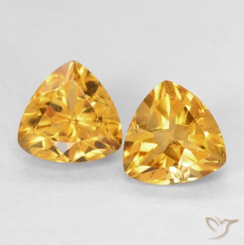 1.60ctw Natürlicher Orange-Gold Citrin, Trillion, VVS-VS