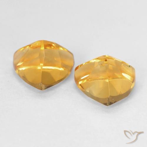 1.60 ct natürliche Orange-Gold Citrin-Edelsteine, Trillion, VVS-VS