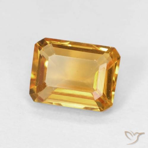 9,17 ctw natürlicher Mittel Orange-Gold Citrin, Oktagonschliff, VVS