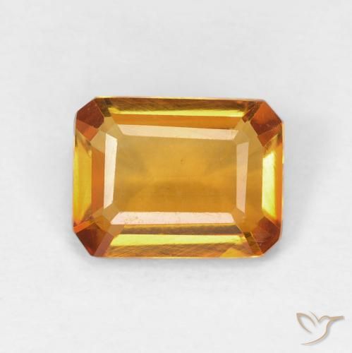 1.22ct Natürlicher Orange-Gold Citrin, Smaragdschliff, VVS