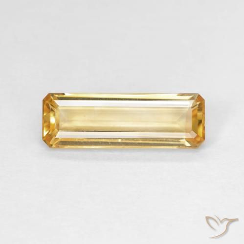 1.37ct Natürlicher Golden Citrin, Smaragdschliff, VVS