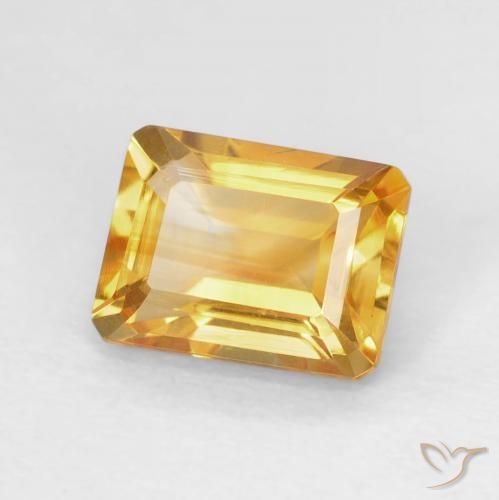 9,17 ctw natürlicher Medium Light Orange-Gold Citrin, Oktagonschliff, VVS