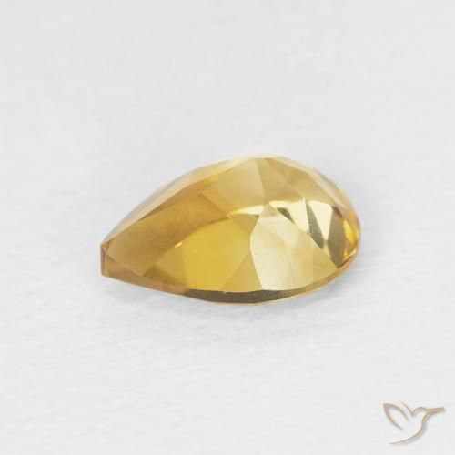 9,17 ctw natürlicher hellgolden Citrin, Birnenform, VVS