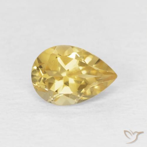 9,17 ctw natürlicher Golden Citrin, Birnenform, VVS