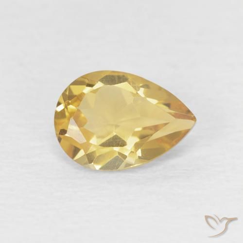 9,17 ctw natürlicher gold-orange Citrin, Birnenform, VVS