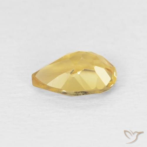 9,17 ctw natürlicher gold-orange Citrin, Birnenform, VVS