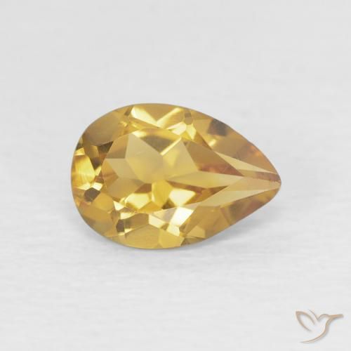 9,17 ctw natürlicher Golden Citrin, Birnenform, VVS
