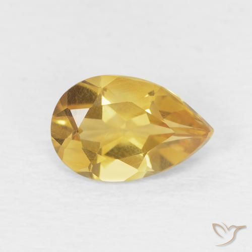 9,17 ctw natürlicher hellgolden Citrin, Birnenform, VVS