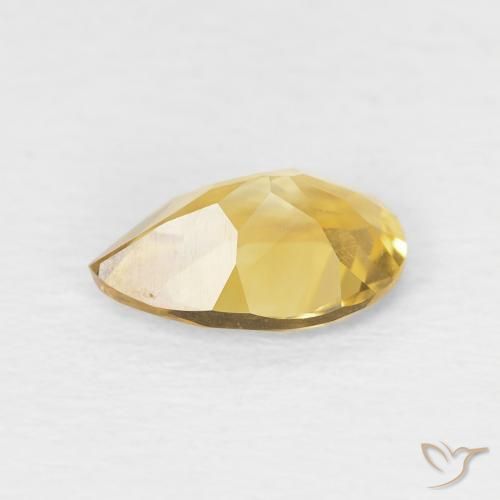 9,17 ctw natürlicher hellgolden Citrin, Birnenform, VVS